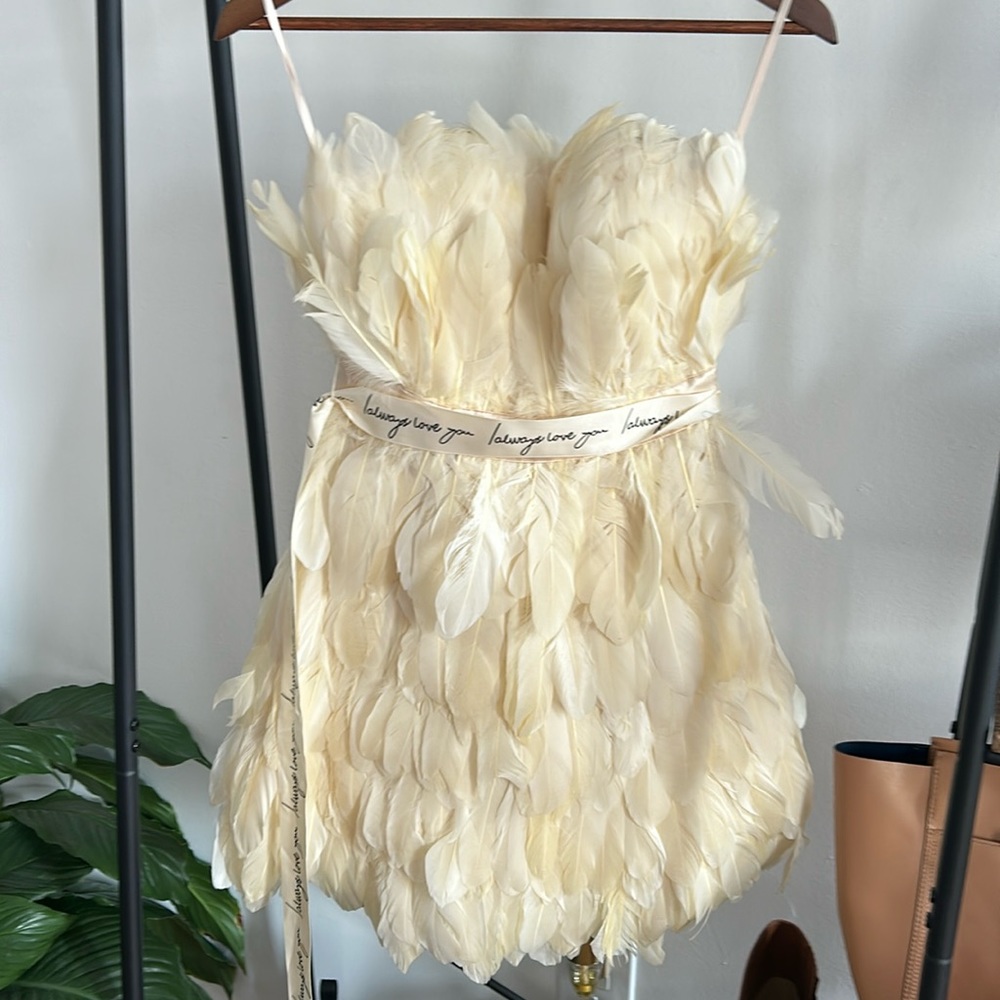 Feather dress - only worn once!